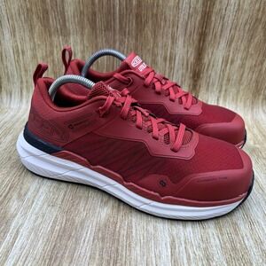 KEEN Utility Speedworks Men's Size 8 EE Red Carbon Toe Work Safety Shoes Sneaker